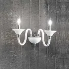 Applique a 2 Luci in Vetro Artigianale Italiano Stile Classico - Memore Viadurini