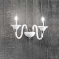 Applique a 2 Luci in Vetro Artigianale Italiano Stile Classico - Memore