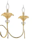 Applique a 6 Luci Classica in Vetro, Cristallo e Metallo Lusso - Flanders Viadurini