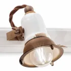 Applique a due faretti orientabili Amelia Ferroluce artigianale Viadurini