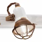 Applique a due faretti orientabili Amelia Ferroluce artigianale Viadurini