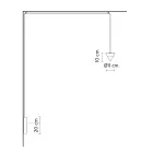 Applique a Filo in Alluminio Nero e Cono Grande Design Minimale - Mercado Viadurini