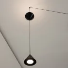 Applique a Filo in Alluminio Nero e Doppio Cono Design Minimale - Mercado Viadurini
