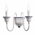 Applique a Muro a 2 Luci in Ceramica e Ottone Dipinta a Mano - Sanremo
