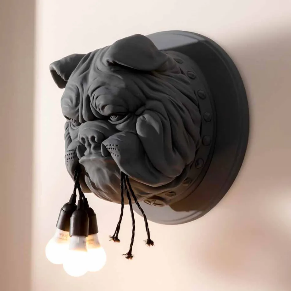 Applique a Muro a 3 Luci in Ceramica Grigia o Bianca Design Moderno - Dogbull Viadurini