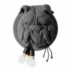 Applique a Muro a 3 Luci in Ceramica Grigia o Bianca Design Moderno - Dogbull Viadurini