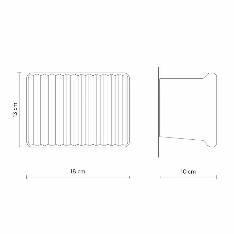 Applique a Muro a 3 Luci Led in Ceramica Bianca Opaca con Umarell - Ometto Viadurini
