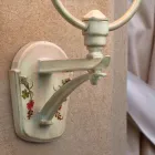 Applique a Muro da Giardino Alluminio con Fiori Dipinti a Mano - Bari Viadurini