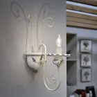 Applique a Muro in Ceramica Dipinta a Mano e Ottone Verniciato - Sanremo Viadurini