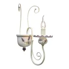 Applique a Muro in Ceramica Dipinta a Mano e Ottone Verniciato - Sanremo Viadurini