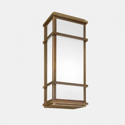 Applique a Parete Vintage a 2 Luci in Ottone e Plexiglass - Quadro by Il Fanale Viadurini