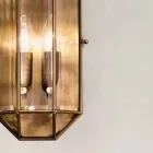 Applique Artigianale in Vetro e Ottone 1 o 2 Luci - Rilegato by Il Fanale Viadurini