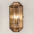 Applique Artigianale in Vetro e Ottone 1 o 2 Luci - Rilegato by Il Fanale Viadurini