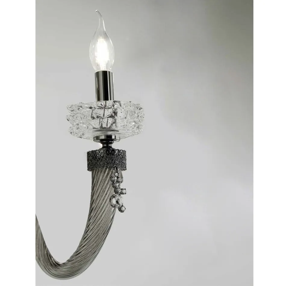 Applique Classica 2 Luci Vetro Artigianale Lusso Made in Italy - Saline Viadurini