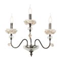 Applique Classica 3 Luci in Porcellana e Vetro Soffiato Lusso - Eteria