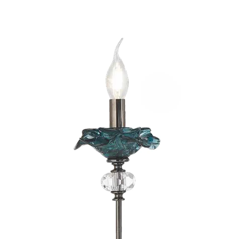 Applique Classica 3 Luci in Vetro, Cristallo e Metallo di Lusso - Flanders Viadurini