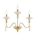 Applique Classica 3 Luci in Vetro, Cristallo e Metallo di Lusso - Flanders