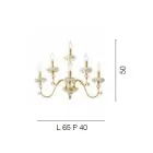 Applique Classica 6 Luci in Porcellana e Vetro Soffiato Lusso - Eteria Viadurini