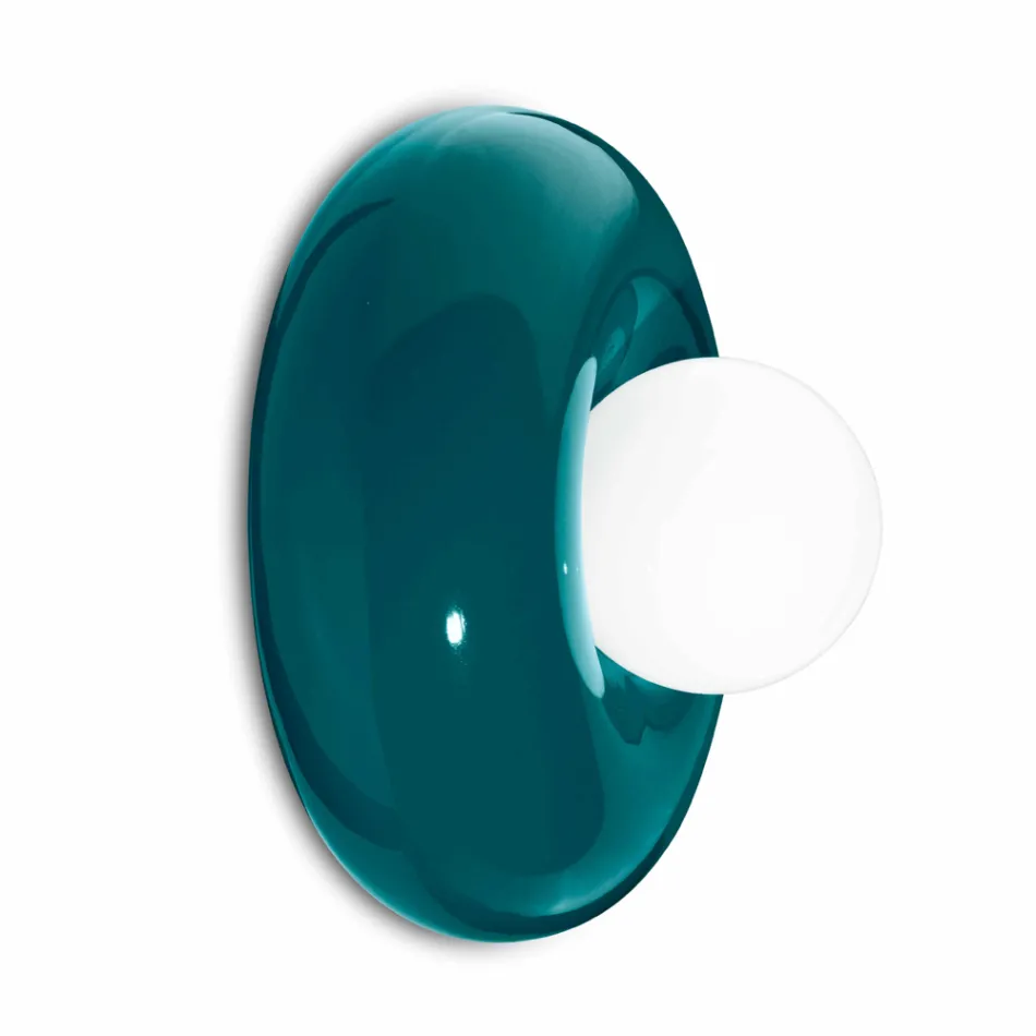 Applique con Diffusore in Vetro Opalino Made in Italy - Bumbum Viadurini