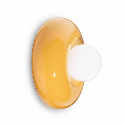 Applique con Diffusore in Vetro Opalino Made in Italy - Bumbum Viadurini