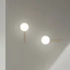 Applique con LED in Metallo Verniciato Color Oro e Vetro Soffiato - Ailanto Viadurini