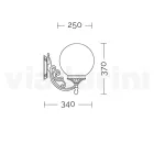 Applique con Sfera in Acrilico e Struttura in Alluminio Pressofuso - Trovanero Viadurini