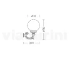 Applique da Esterno in Alluminio con Sfera in Acrilico Opale - Trovaantracite Viadurini