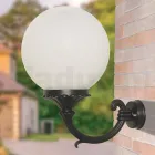 Applique da Esterno in Alluminio con Sfera in Acrilico Opale - Trovaantracite Viadurini