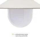 Applique da Esterno in Alluminio e Policarbonato Made in Italy - Cassandra Viadurini