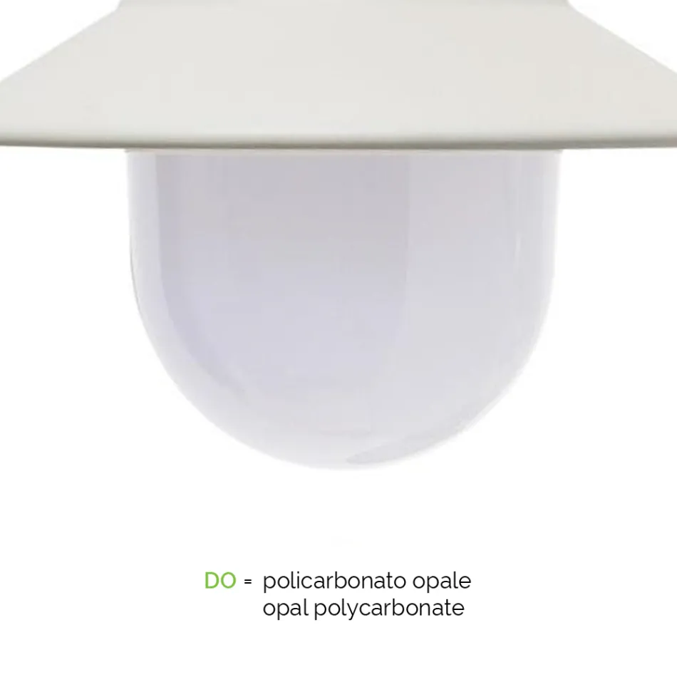 Applique da Esterno in Alluminio e Policarbonato Made in Italy - Cassandra Viadurini