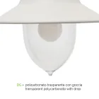 Applique da Esterno in Alluminio e Policarbonato Made in Italy - Cassandra Viadurini