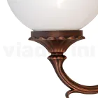 Applique da Esterno in Alluminio Pressofuso e Sfera in Acrilico - Trovanero Viadurini