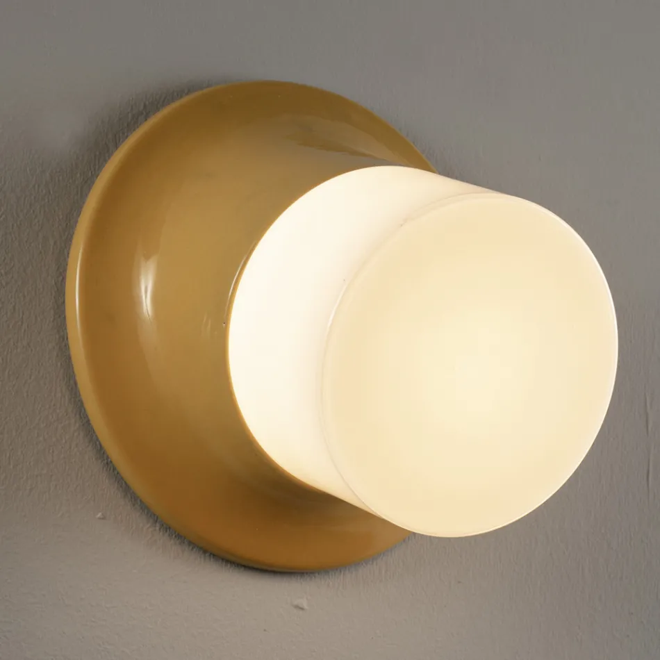 Applique da Esterno in Maiolica e Vetro Soffiato Made in Italy - Toscot Swinger Viadurini