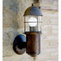 Applique da esterno in ottone e rame Attila