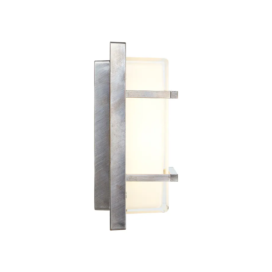 Applique da Esterno in Ottone, E27 e Stile Geometrico Made in Italy - Cristallo Viadurini