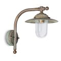 Applique da Esterno in Ottone, Vetro Trasparente e IP44 - Elfico
