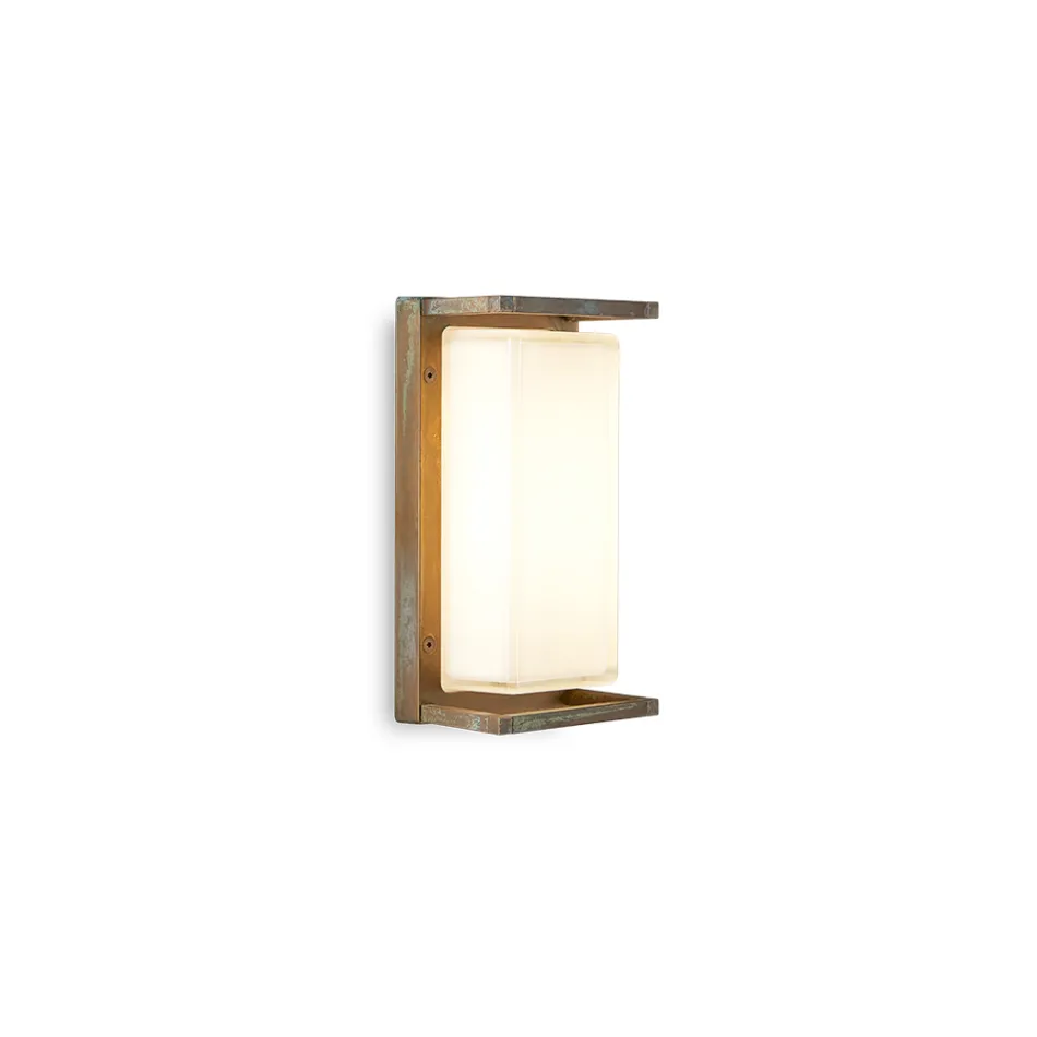 Applique da Esterno in Ottone Vintage, E27 e Luce Elegante - Cristallo Viadurini