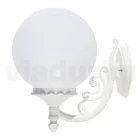 Applique da Giardino in Alluminio Bianco con Sfera Opale - Trovabianco Viadurini