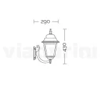 Applique da Giardino in Alluminio e Vetro Trasparente Made in Italy - Scintilla Viadurini