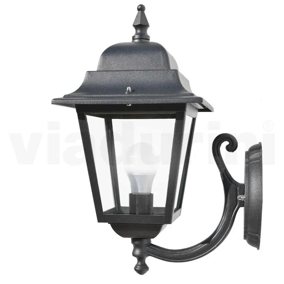 Applique da Giardino in Alluminio e Vetro Trasparente Made in Italy - Scintilla Viadurini