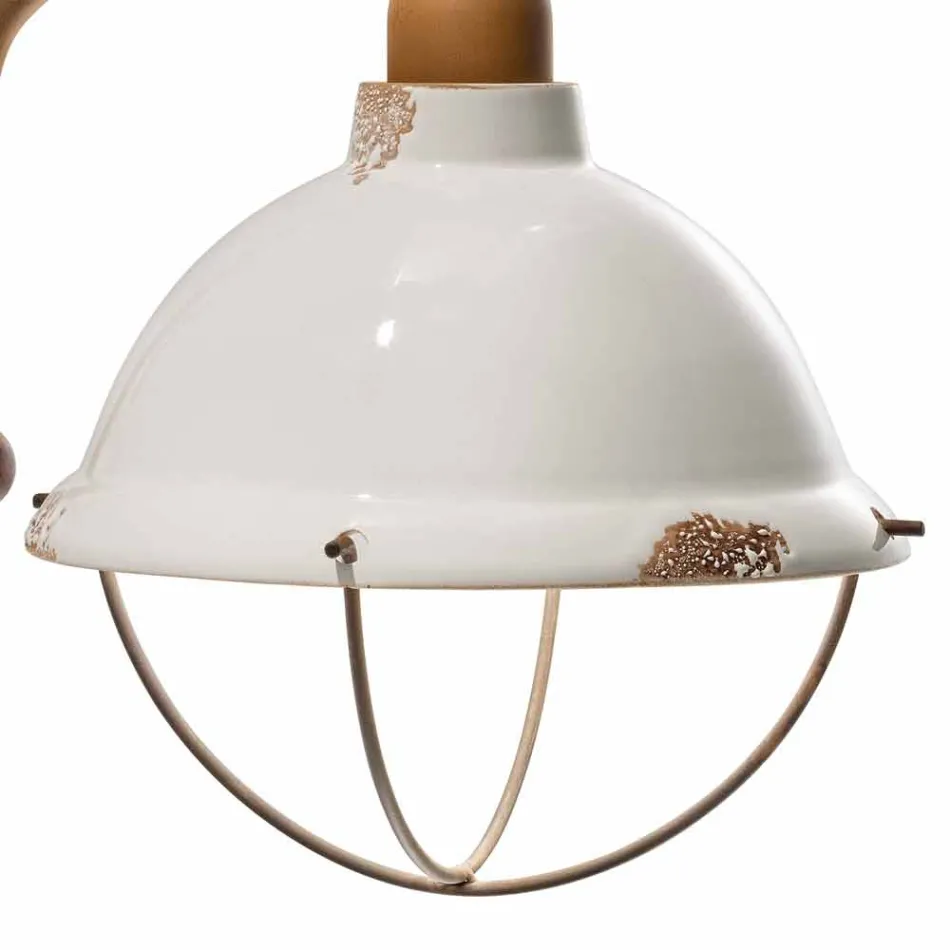 Applique da parete in ceramica e metallo Skyler stile industriale Viadurini
