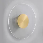 Applique da Parete in Metallo e Diffusore in Plexiglass Micro-Puntinato - Nora Viadurini