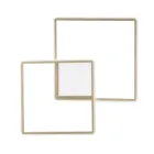 Applique da Parete in Metallo Verniciato Oro con LED Moderna - Formale Viadurini