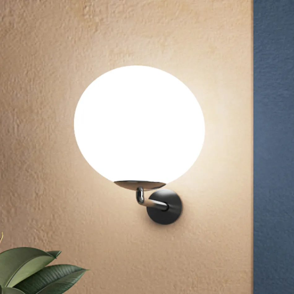 Applique da Parete in Vetro Veneziano Soffiato a Mano Design Moderno - Luna Viadurini