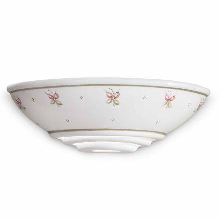 Applique da parete rustica ceramica decorata a mano Ferroluce Viadurini