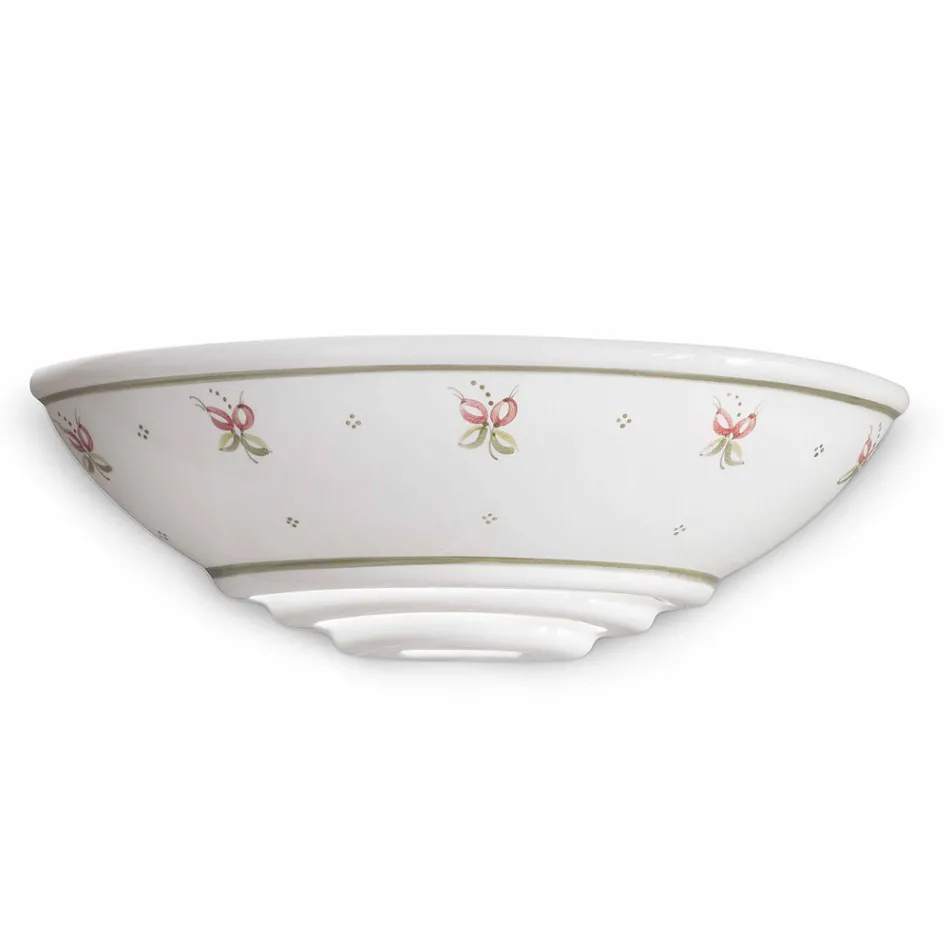 Applique da parete rustica ceramica decorata a mano Ferroluce Viadurini