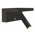 Faretto da Parete a Led Orientabile in Alluminio con Porte USB - Alena