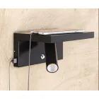 Applique Decorativa a Led Orientabile in Alluminio con Porte USB - Alena Viadurini