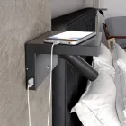 Applique Decorativa a Led Orientabile in Alluminio con Porte USB - Alena Viadurini