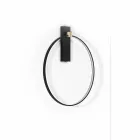Applique di Design in Alluminio Nero e Ottone Naturale Made in Italy - Norma Viadurini